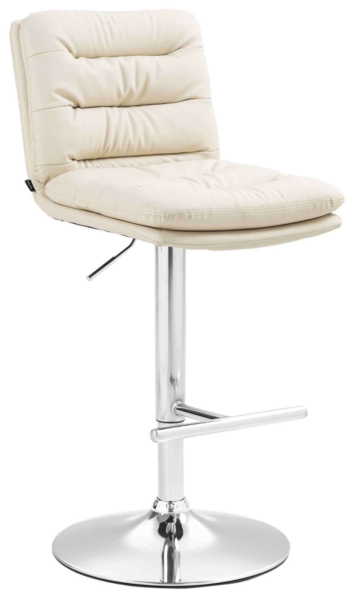 Barkruk Damar kunstleer creme,chroom creme
