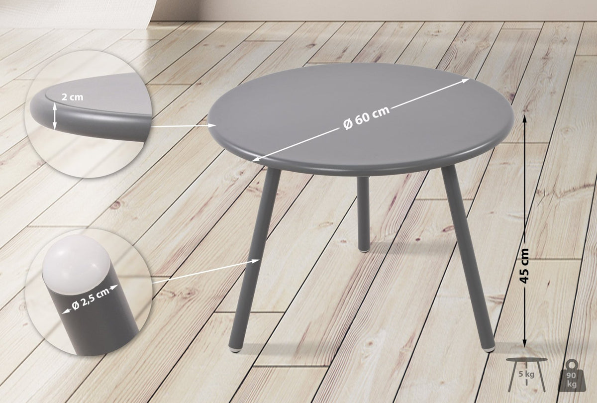 Salontafel Minot buiten donkergrijs dunkelgrau