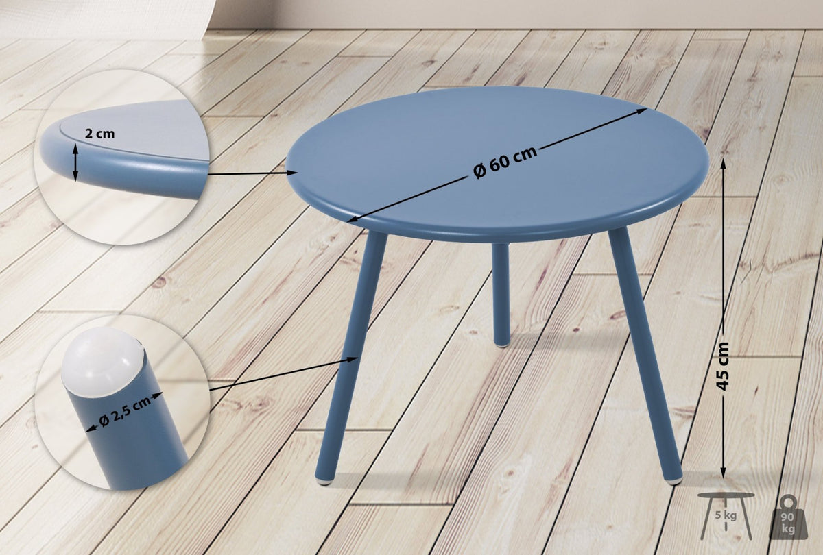 Salontafel Minot buiten blauw blau