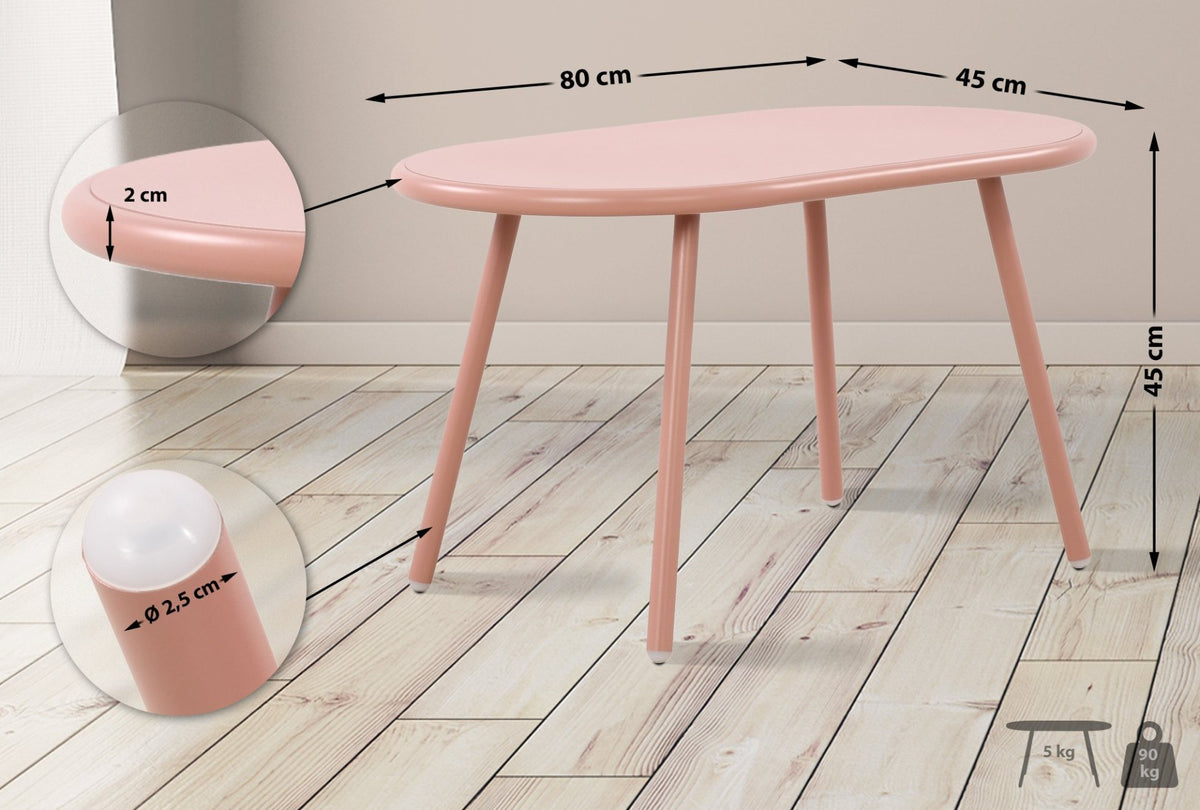 Salontafel Velva roze pink