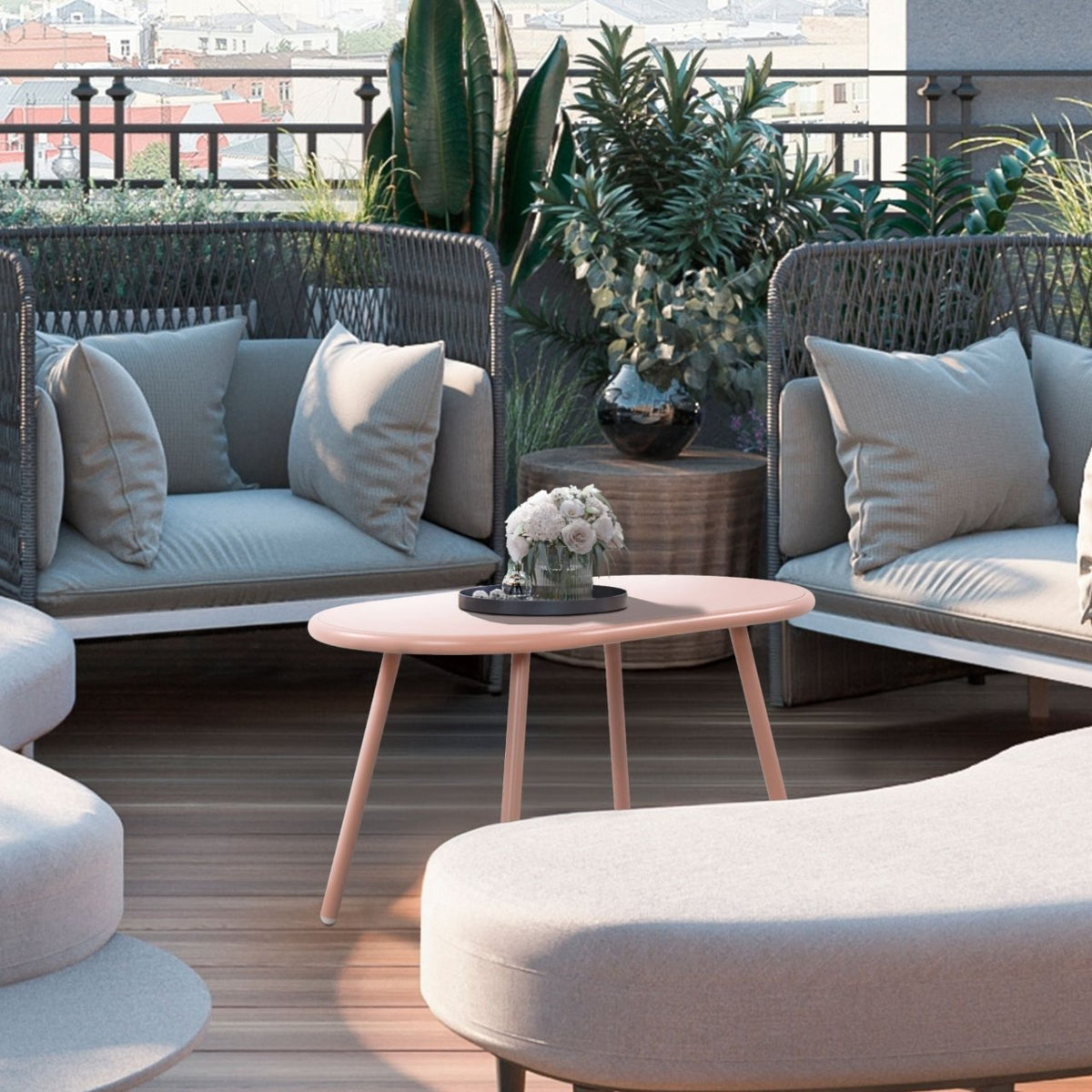 Salontafel Velva roze pink