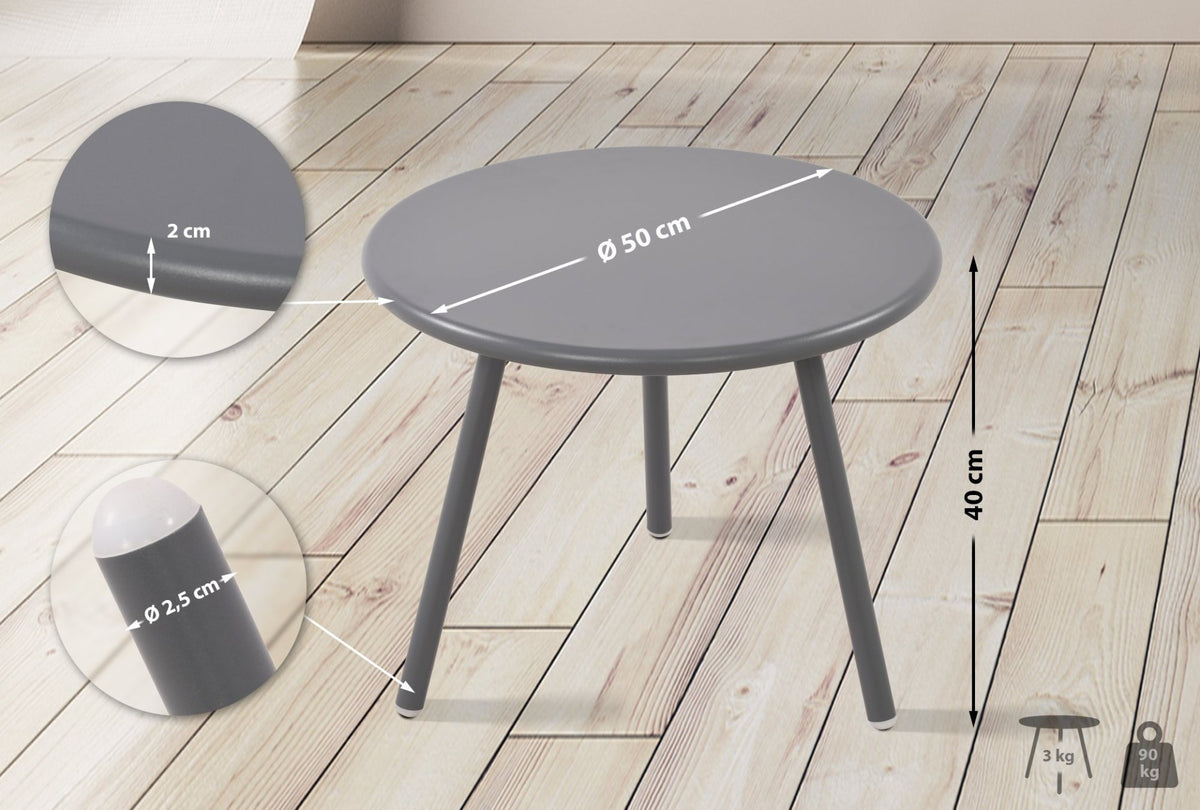 Salontafel Berea donkergrijs dunkelgrau