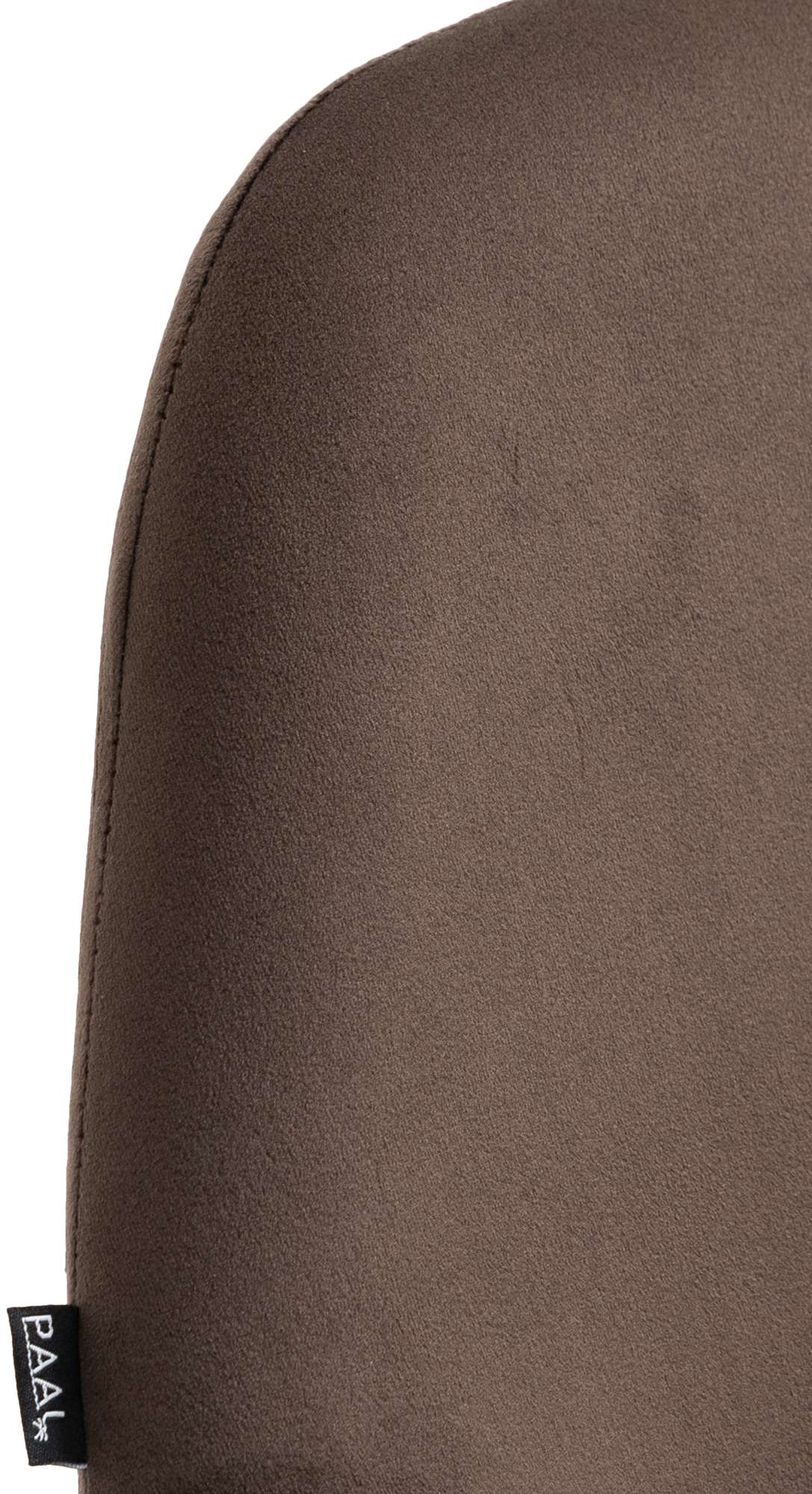 Set van 2 barkrukken Braga fluweel bruin,Metaal in chroomoptiek braun