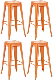 Set van 4 barkrukken Joshua oranje orange
