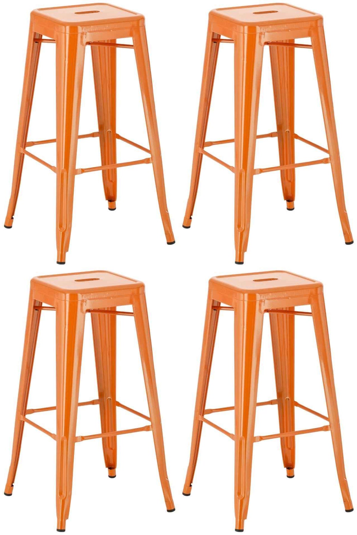 Set van 4 barkrukken Joshua oranje orange