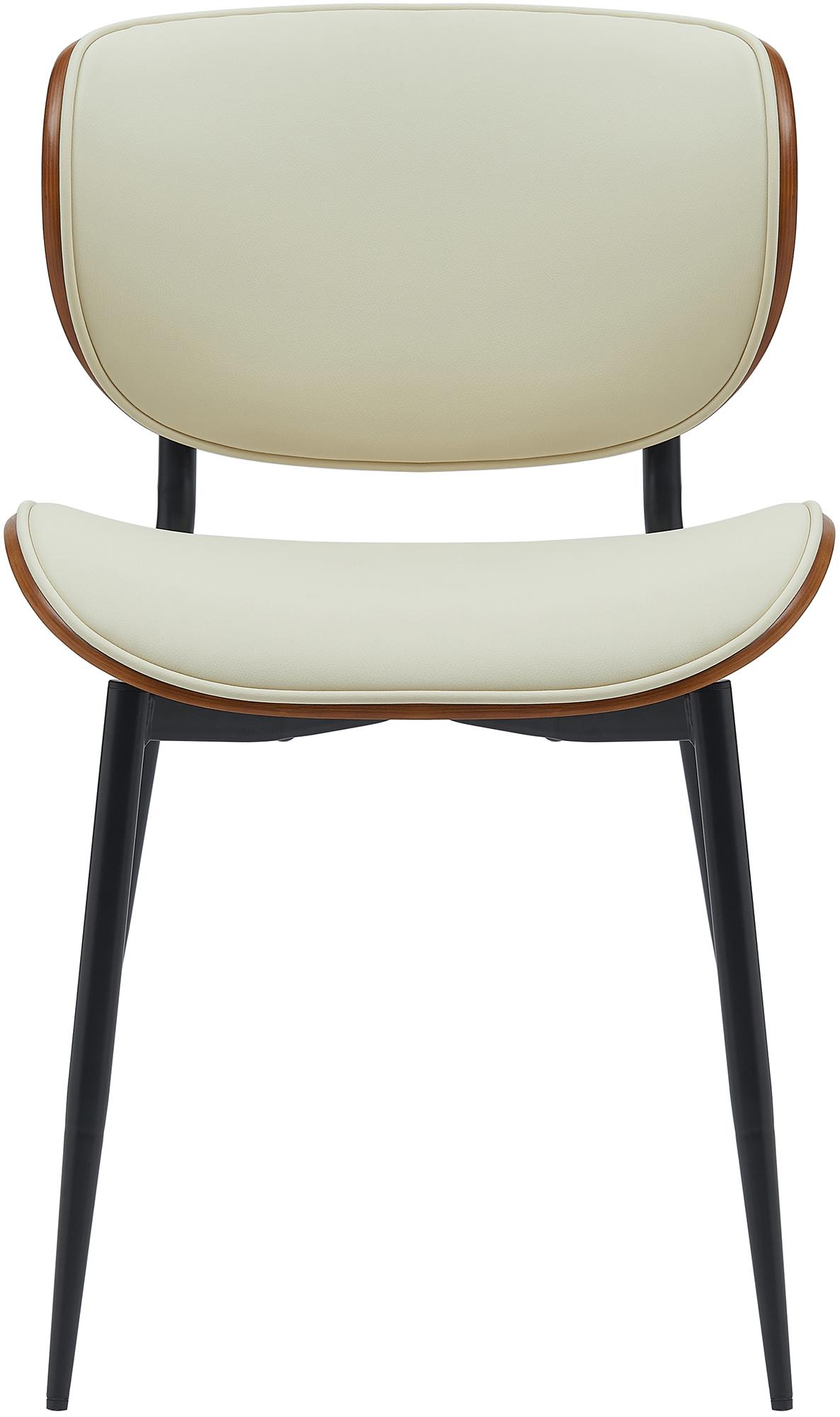 Bezoekersstoel Enid walnoot/creme,Kunstleer walnuss/creme