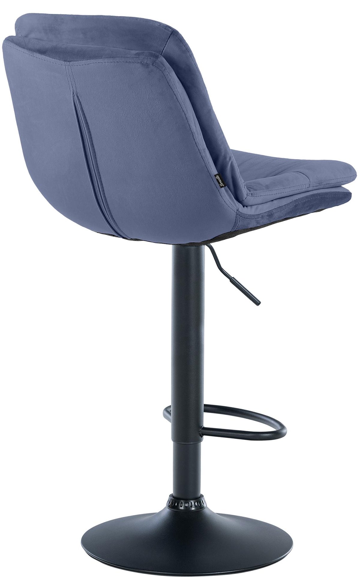 Barkruk Laurel fluweel blauw,Metaal mat zwart blau