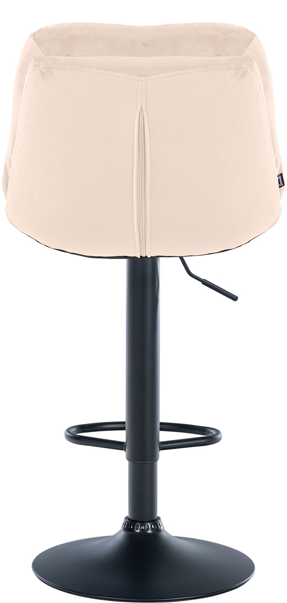 Barkruk Laurel fluweel creme,Metaal mat zwart creme