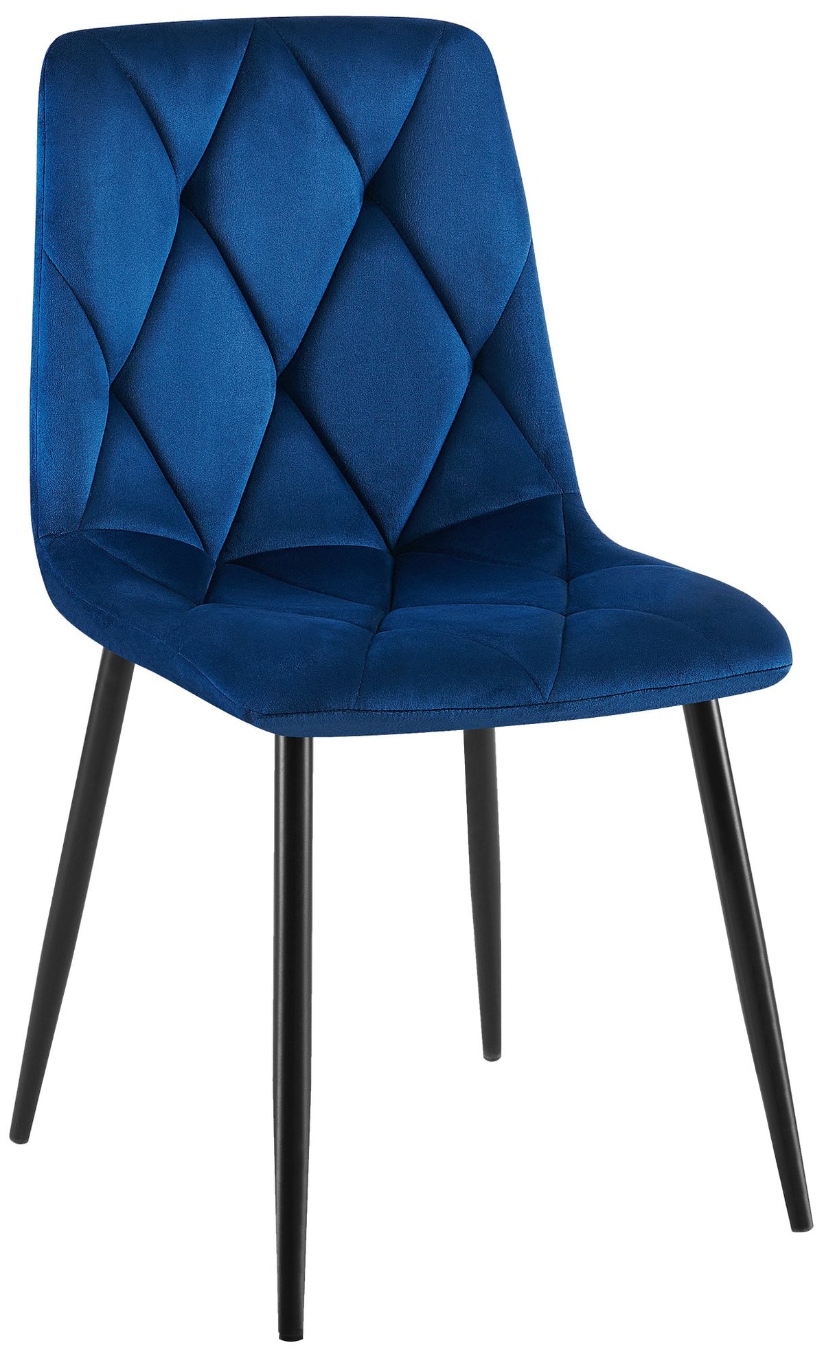Eetkamerstoel Clairton fluweel Fluweel,donkerblauw dunkelblau