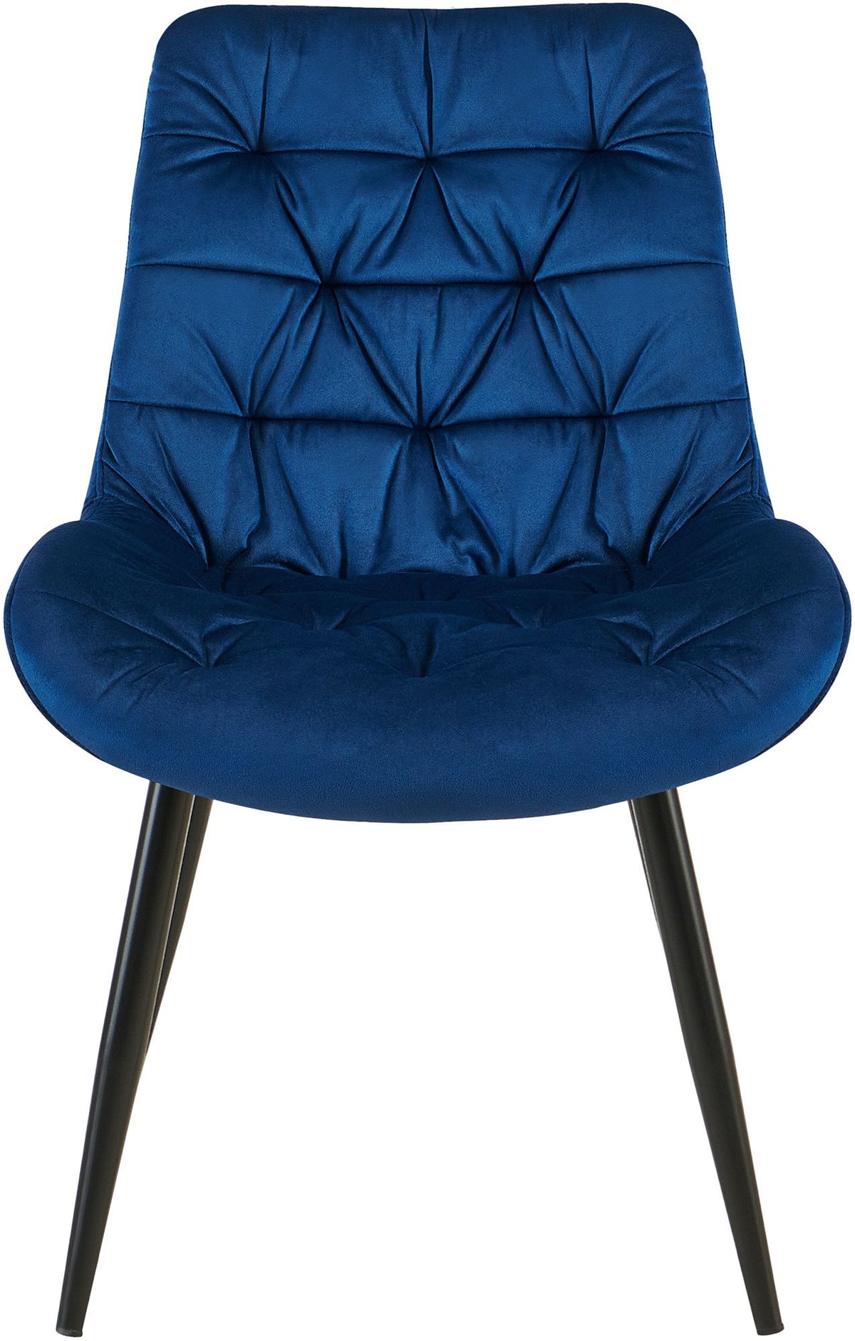 Eetkamerstoel Rossford fluweel donkerblauw dunkelblau