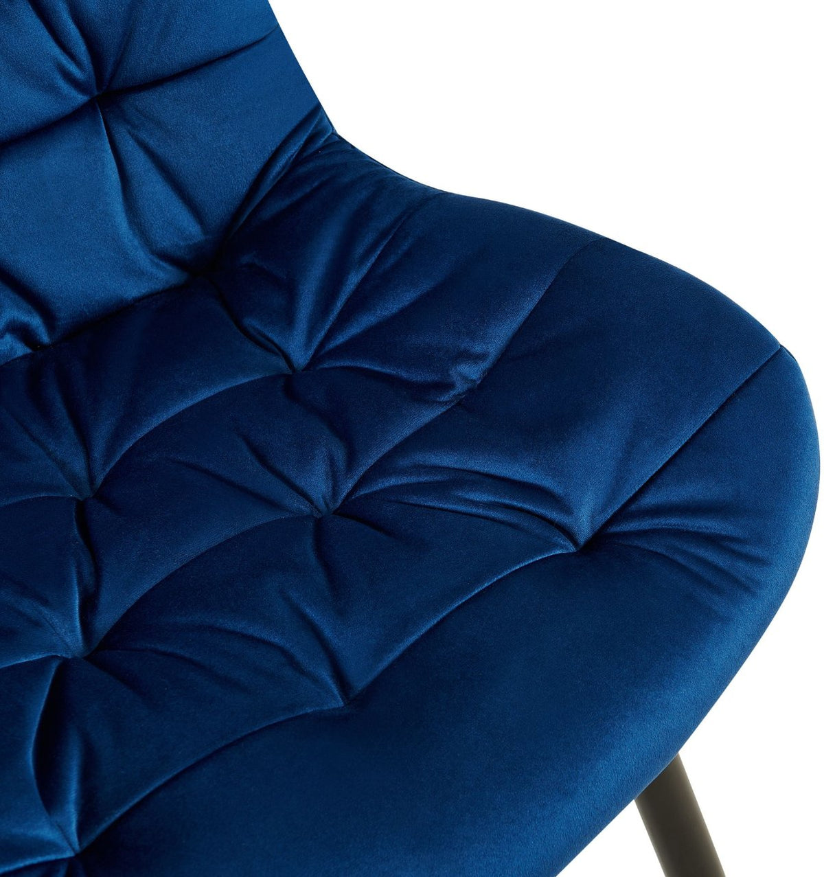 Eetkamerstoel Rossford fluweel donkerblauw dunkelblau