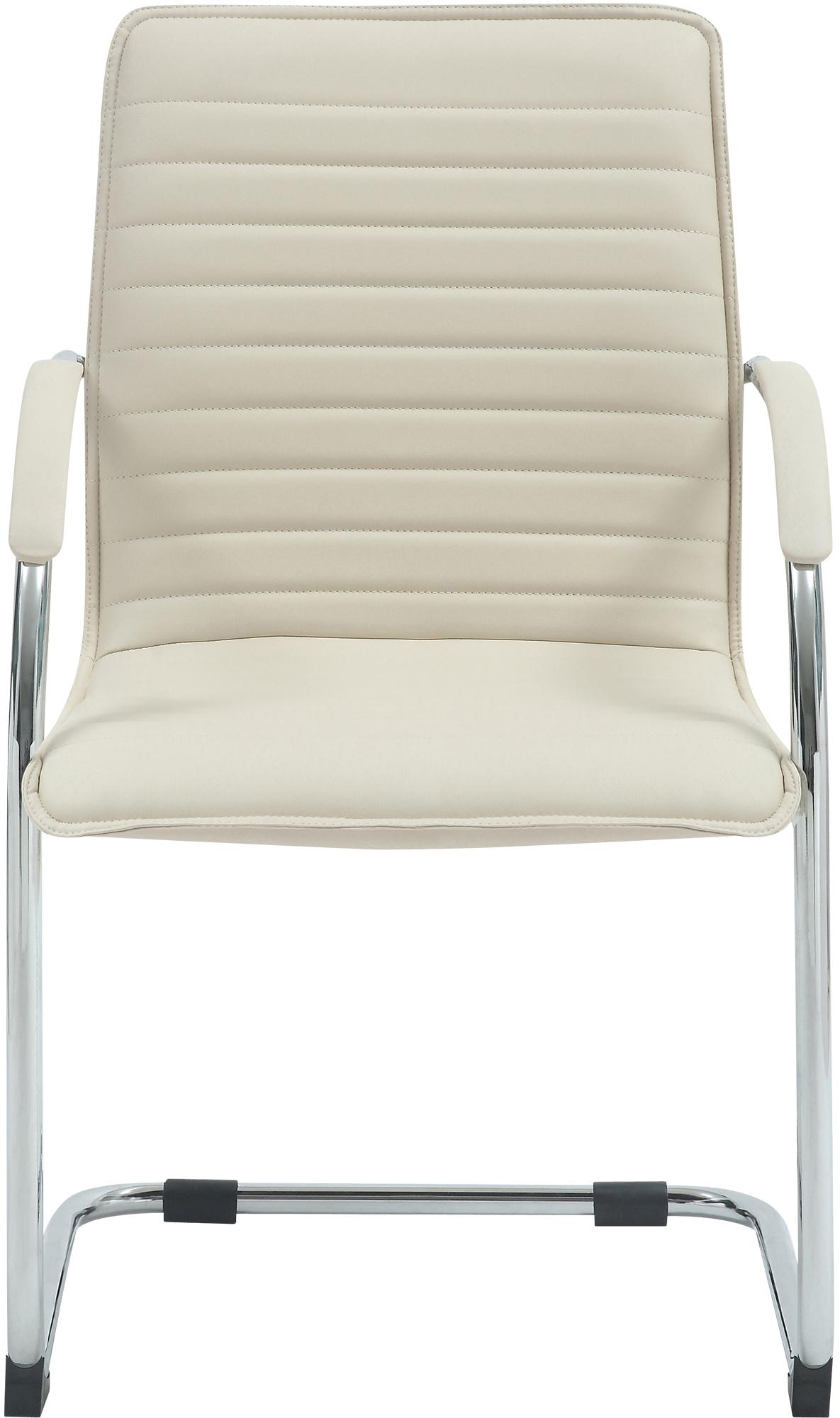 Set van 2 Eetkamerstoelen Tira kunstleer creme creme