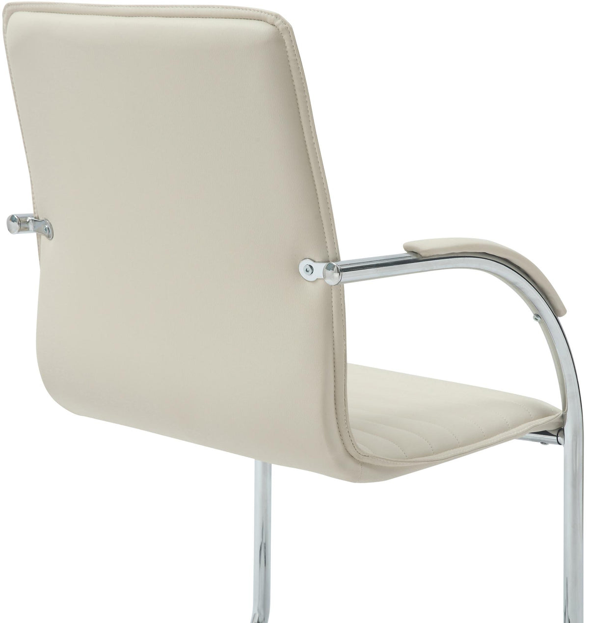 Set van 2 Eetkamerstoelen Tira kunstleer creme creme
