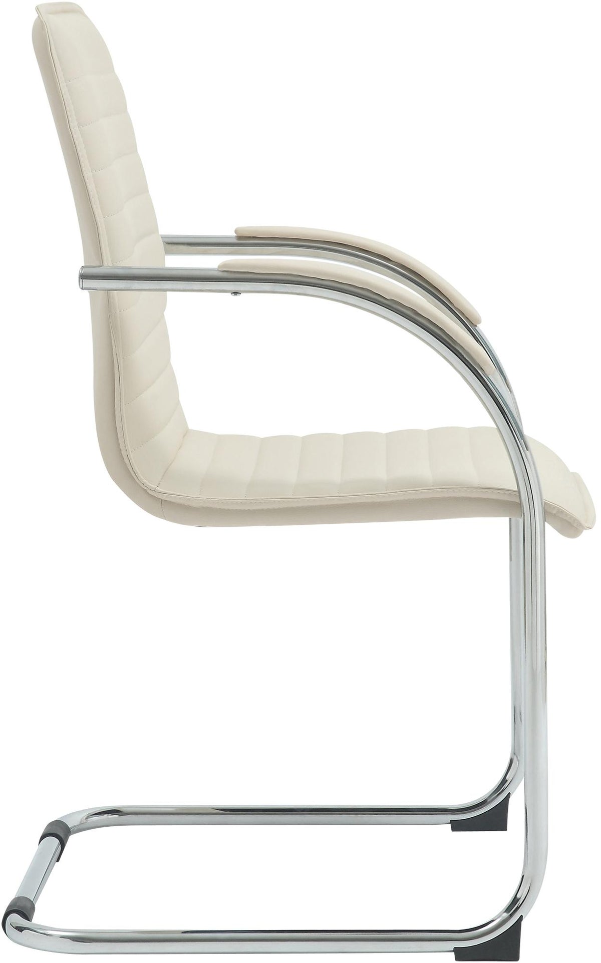 Set van 2 Eetkamerstoelen Tira kunstleer creme creme