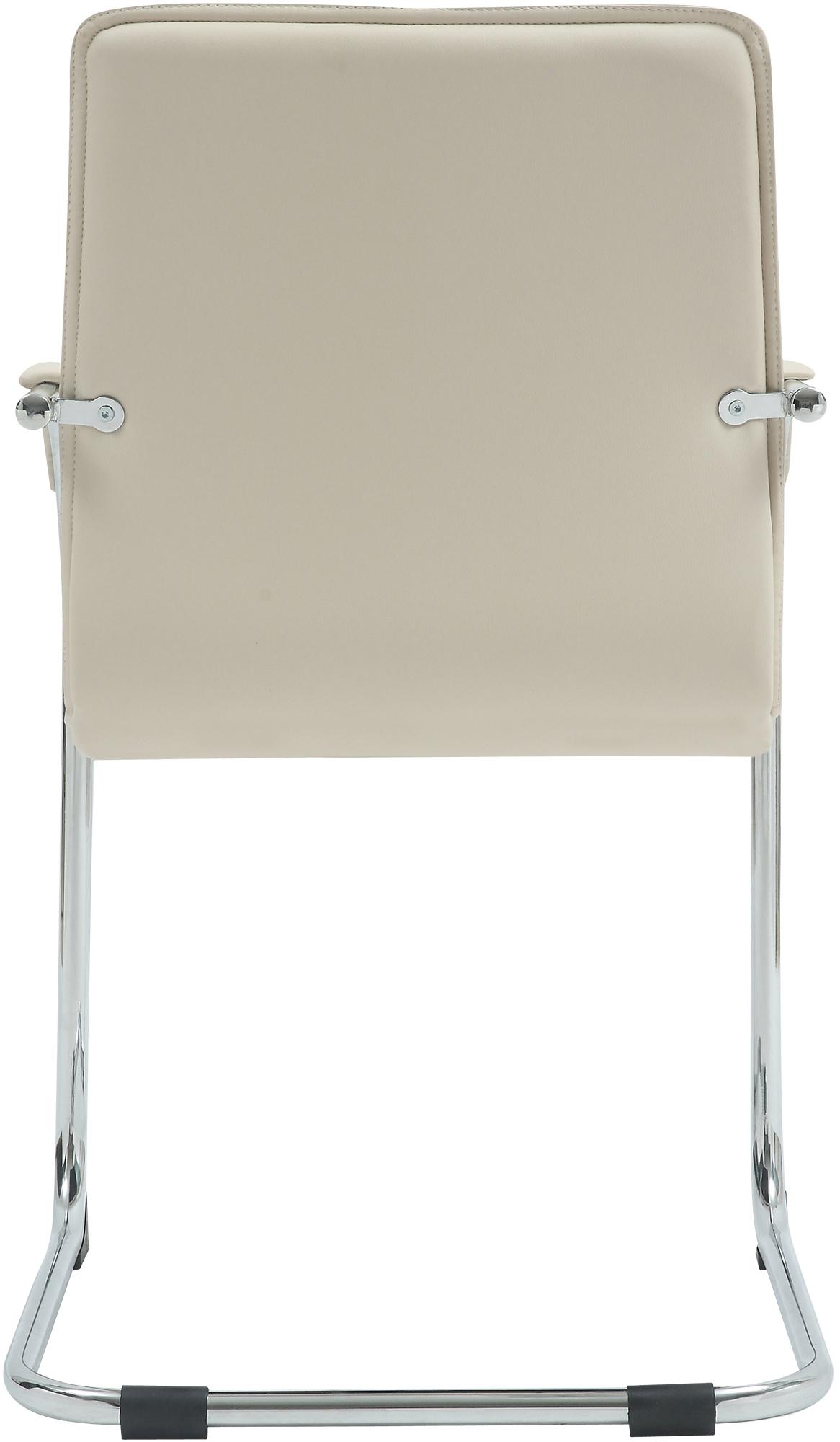 Set van 2 Eetkamerstoelen Tira kunstleer creme creme
