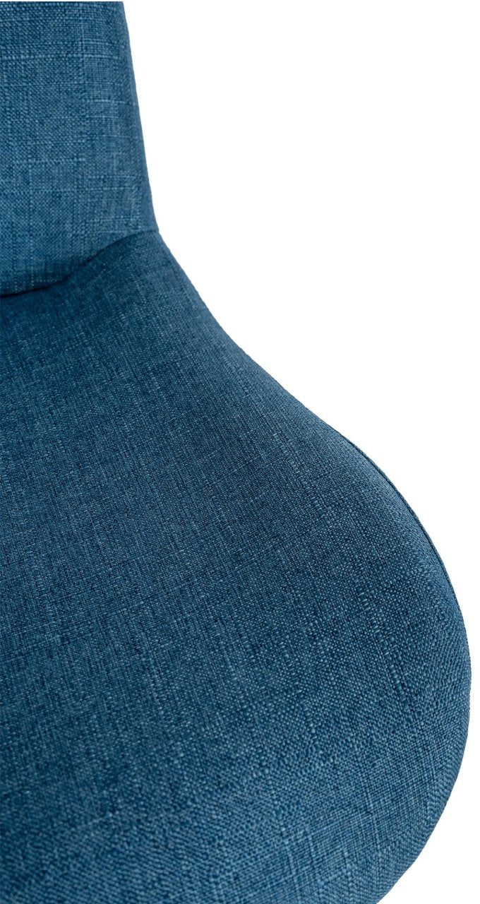 Barkruk Solon zwart blauw,Stof blau