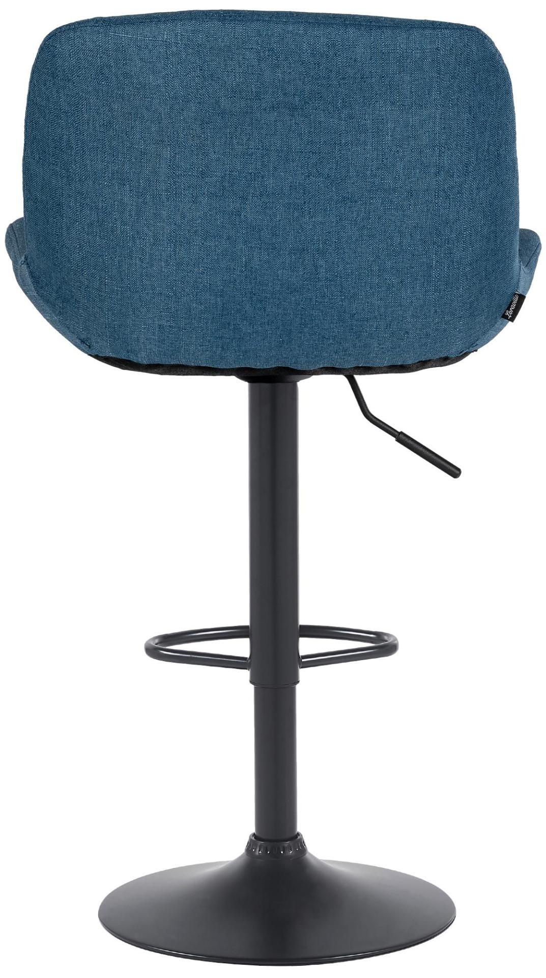 Barkruk Solon zwart blauw,Stof blau