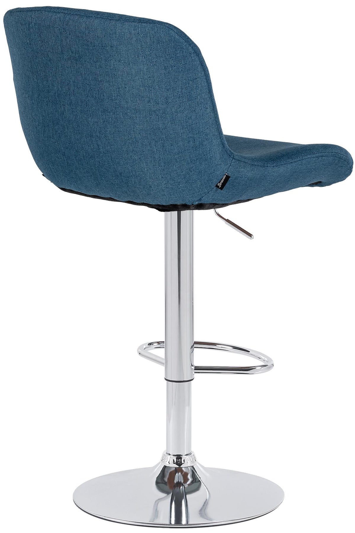 Barkruk Solon chroom frame blauw,Stof blau