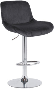 Barkruk Solon chroom frame zwart,Fluweel schwarz