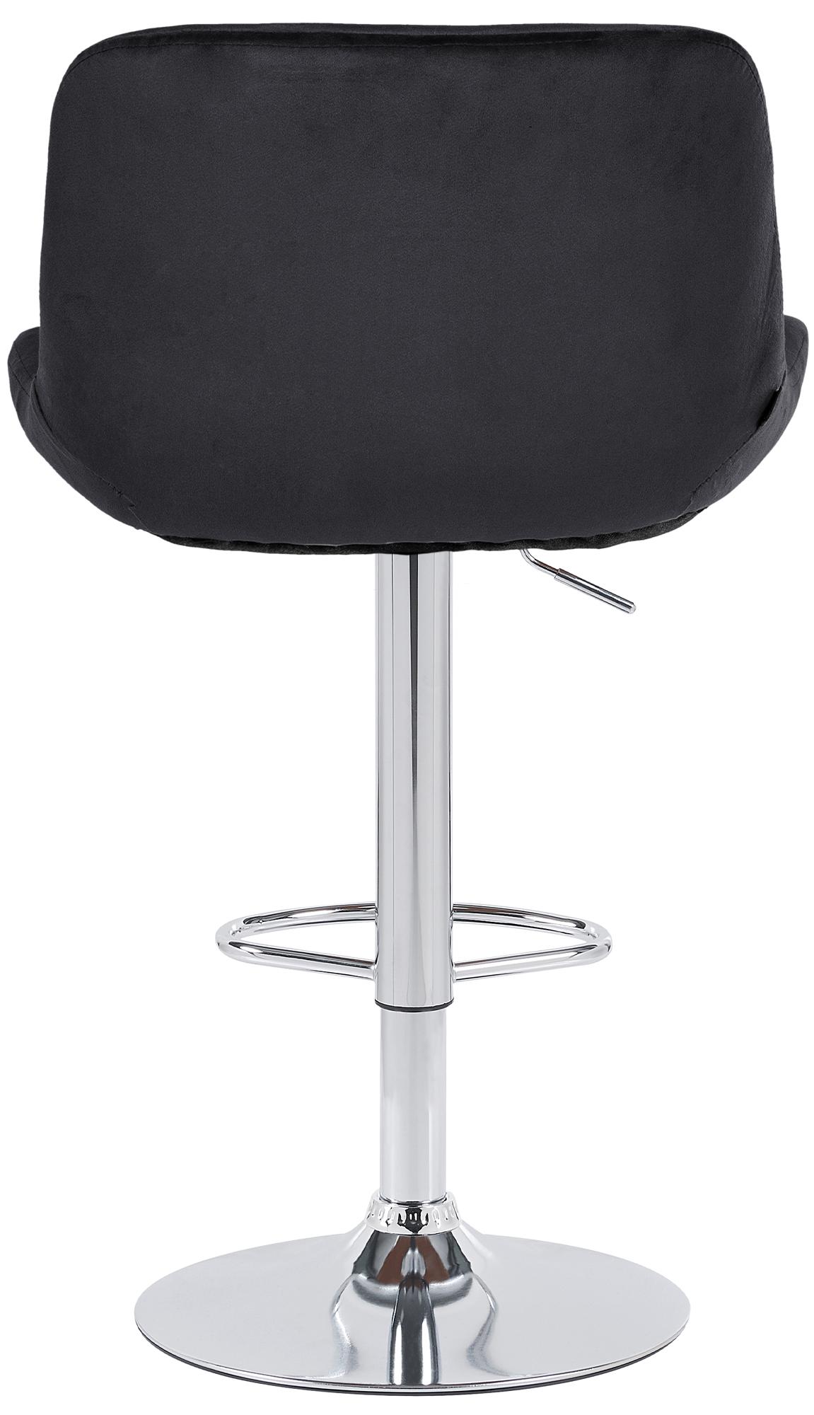 Barkruk Solon chroom frame zwart,Fluweel schwarz