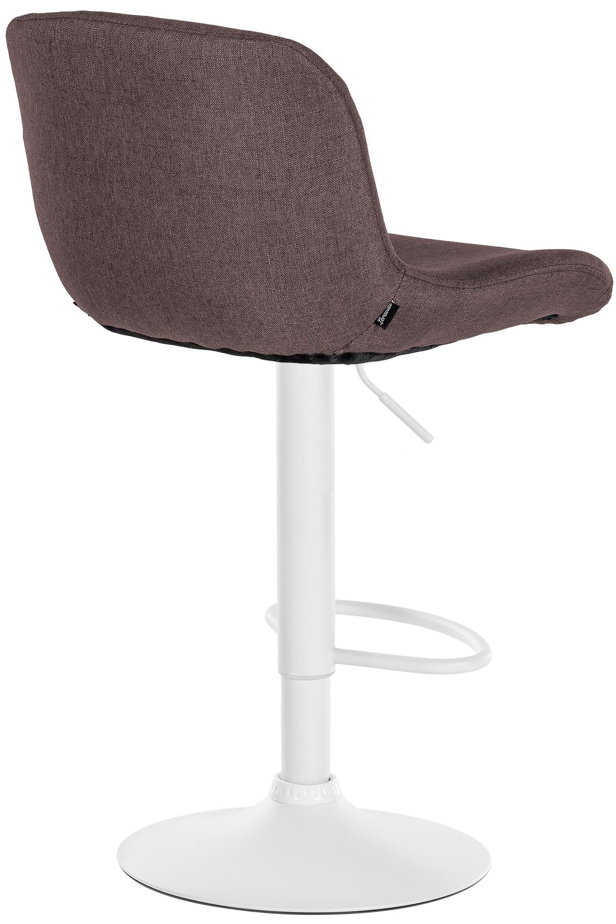 Barkruk Solon wit frame donkerbruin,Stof dunkelbraun