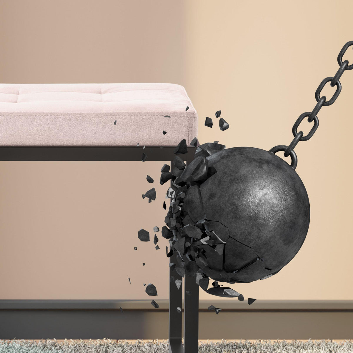2-zitsbank Barci licht grijs,Fluweel hellgrau