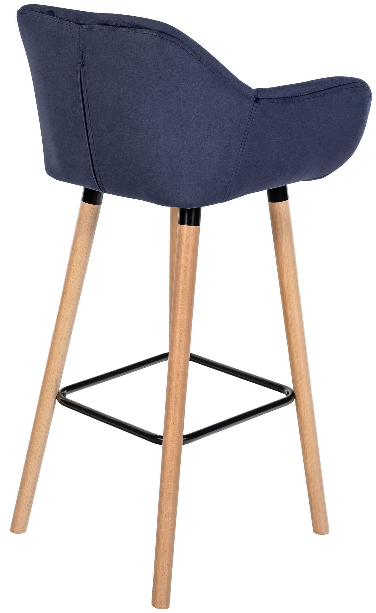 Set van 2 barkrukken Grant Fluweel donkerblauw dunkelblau