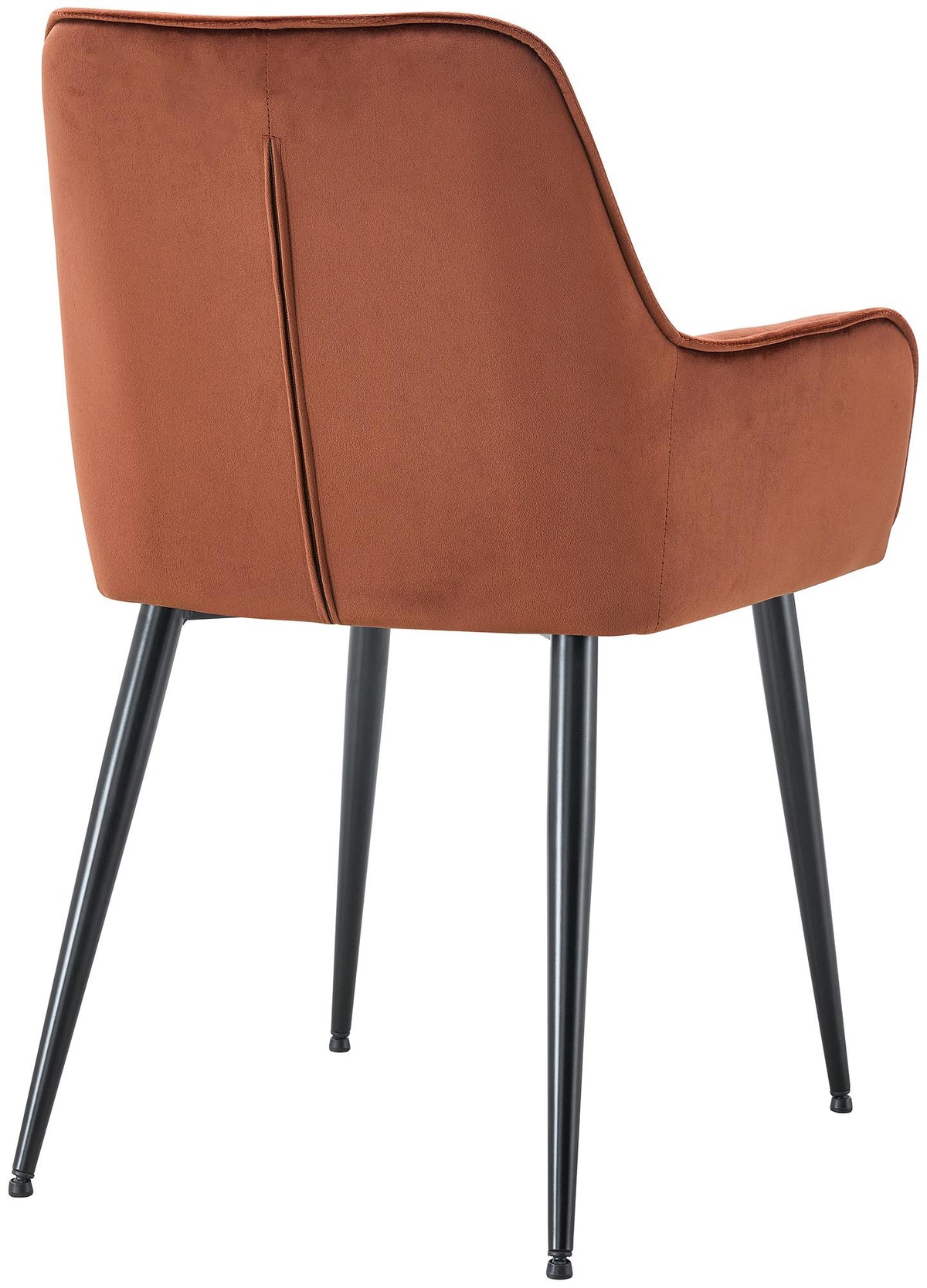 Set van 2 eetkamerstoelen Ferndale fluweel bruin braun