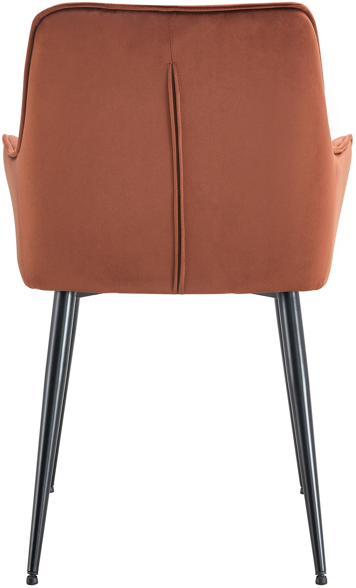 Set van 2 eetkamerstoelen Ferndale fluweel bruin braun