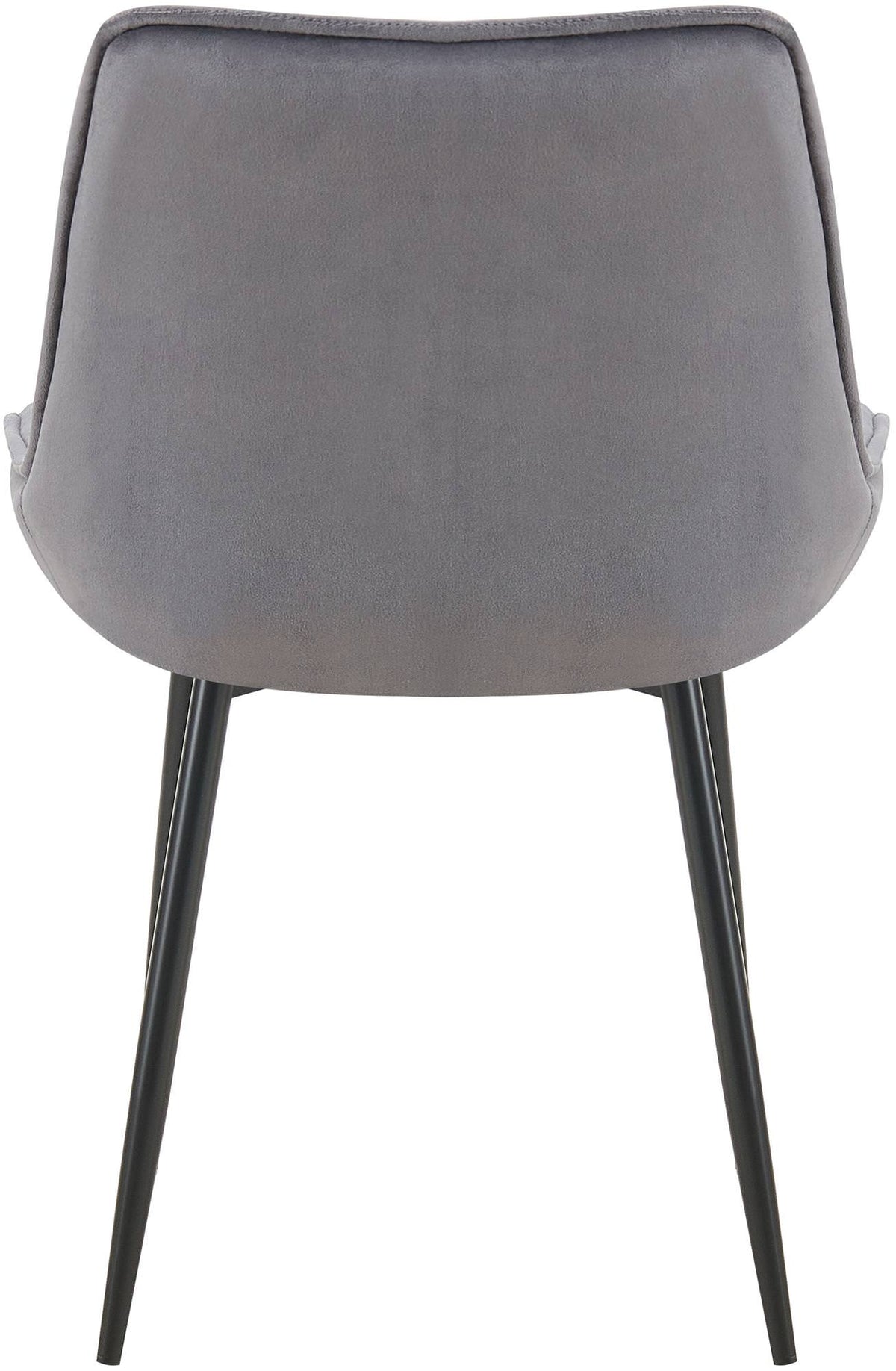 Set van 2 eetkamerstoelen Wallace fluweel donkergrijs dunkelgrau