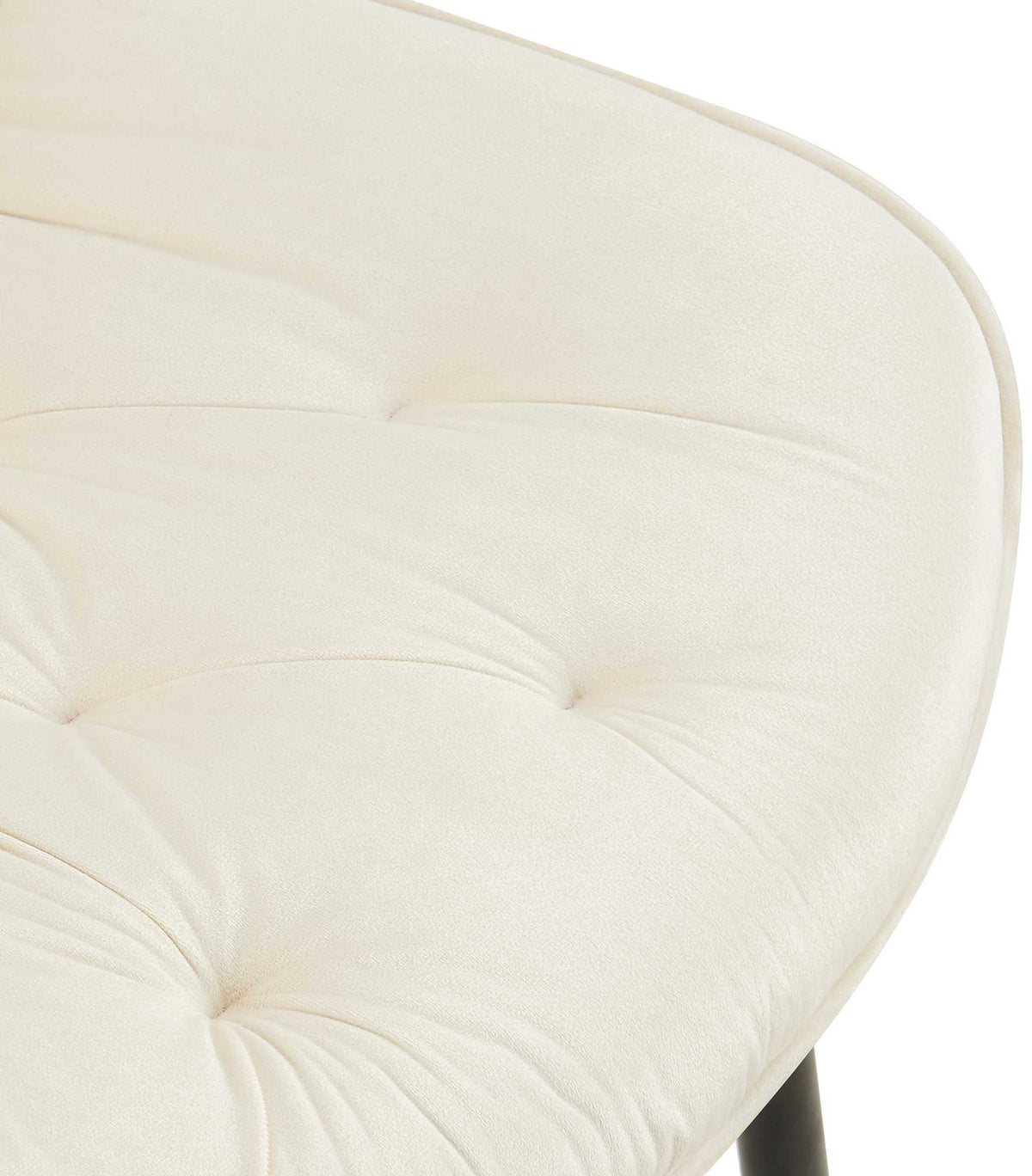 Set van 2 eetkamerstoelen Wallace fluweel creme creme