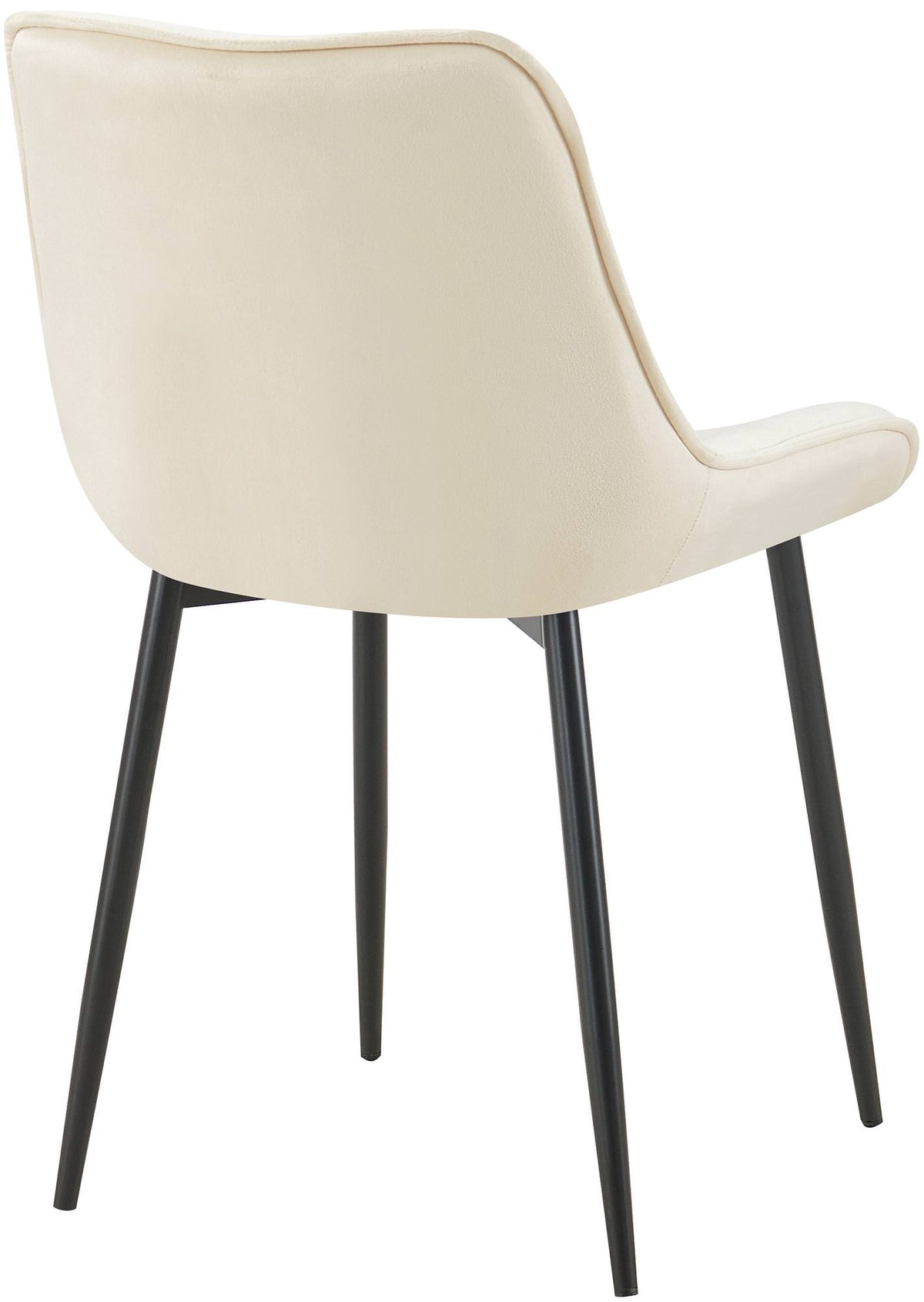 Set van 2 eetkamerstoelen Wallace fluweel creme creme