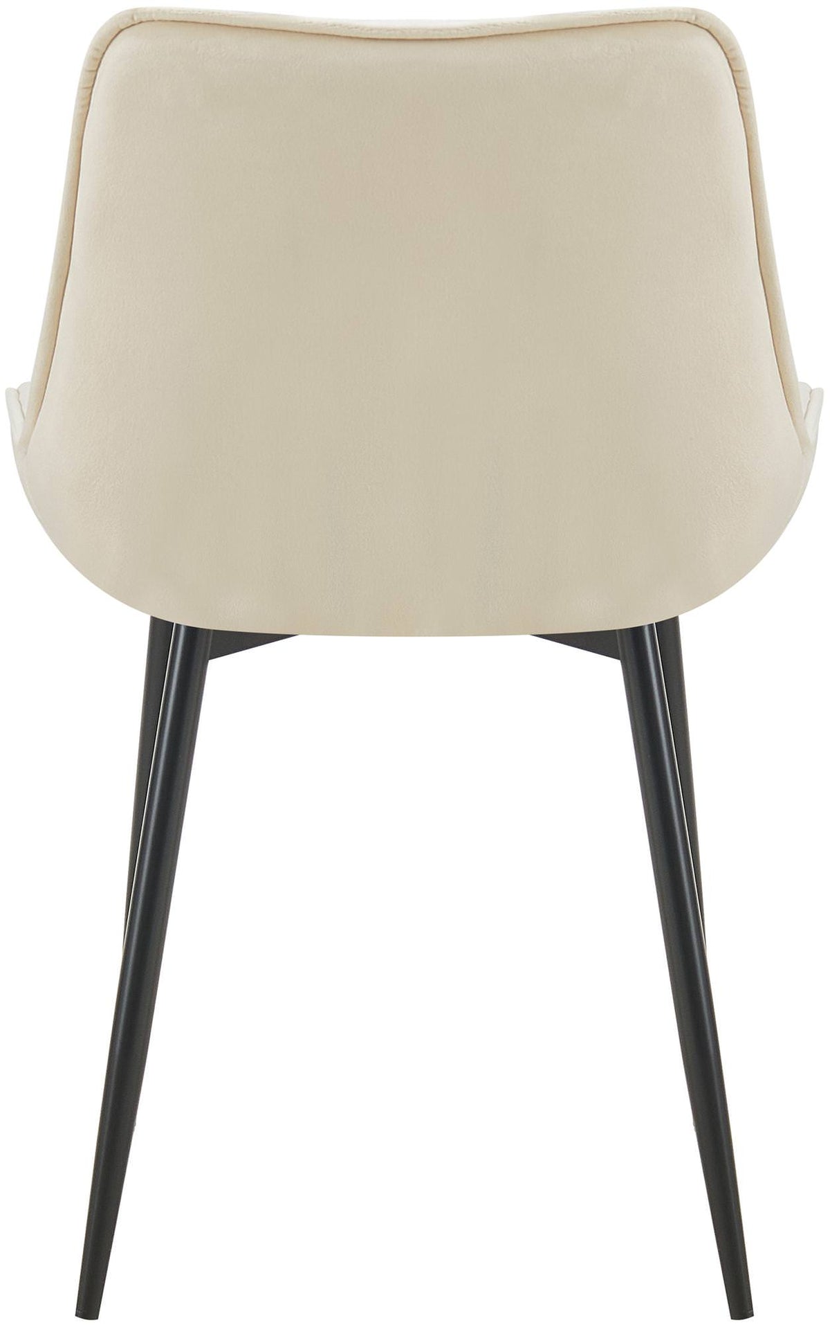 Set van 2 eetkamerstoelen Wallace fluweel creme creme