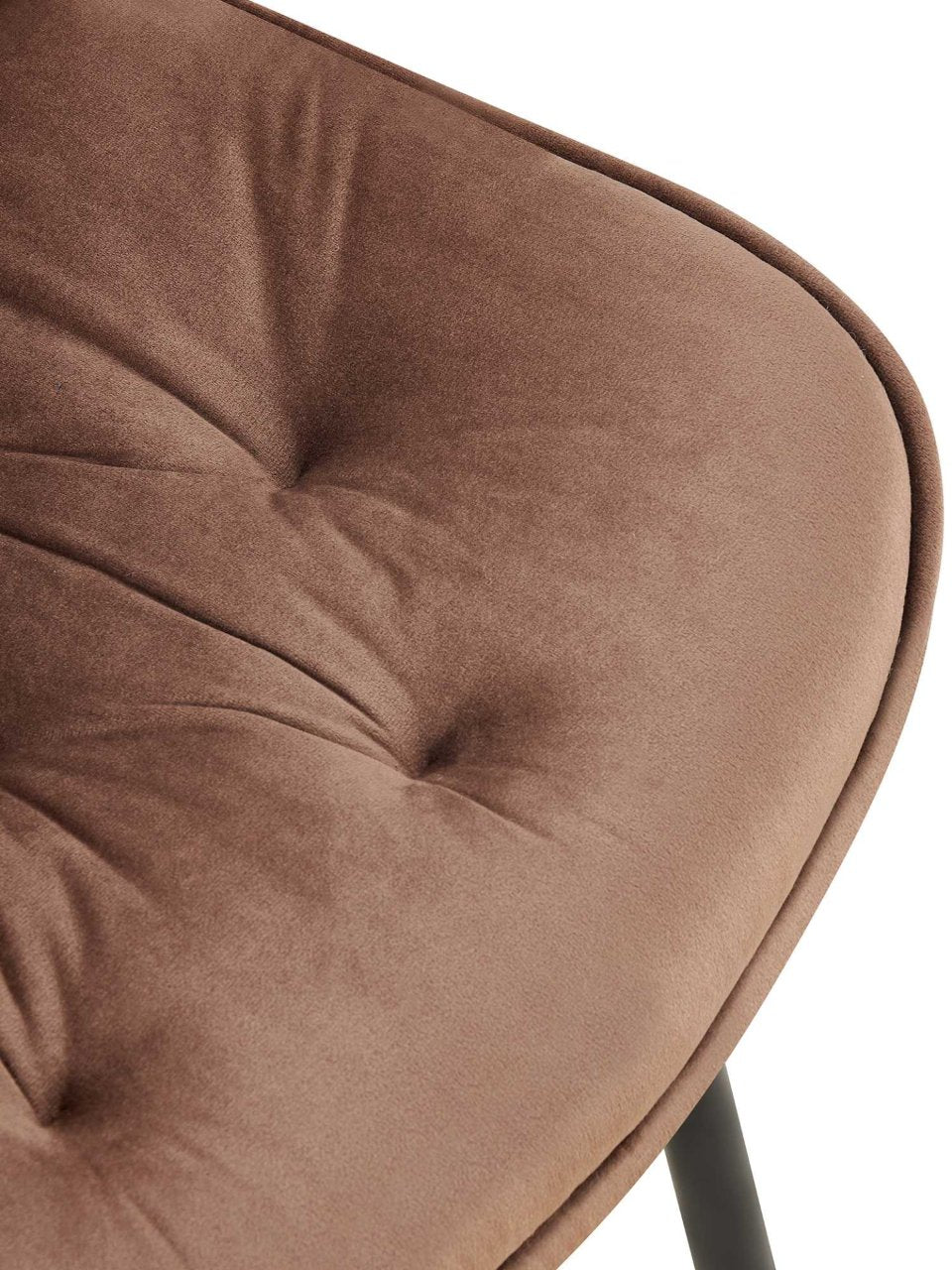 Set van 2 eetkamerstoelen Wallace fluweel bruin braun