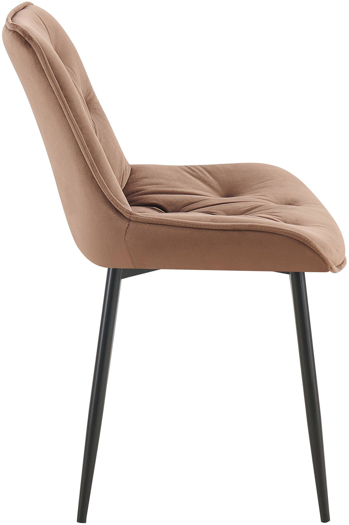 Set van 2 eetkamerstoelen Wallace fluweel bruin braun