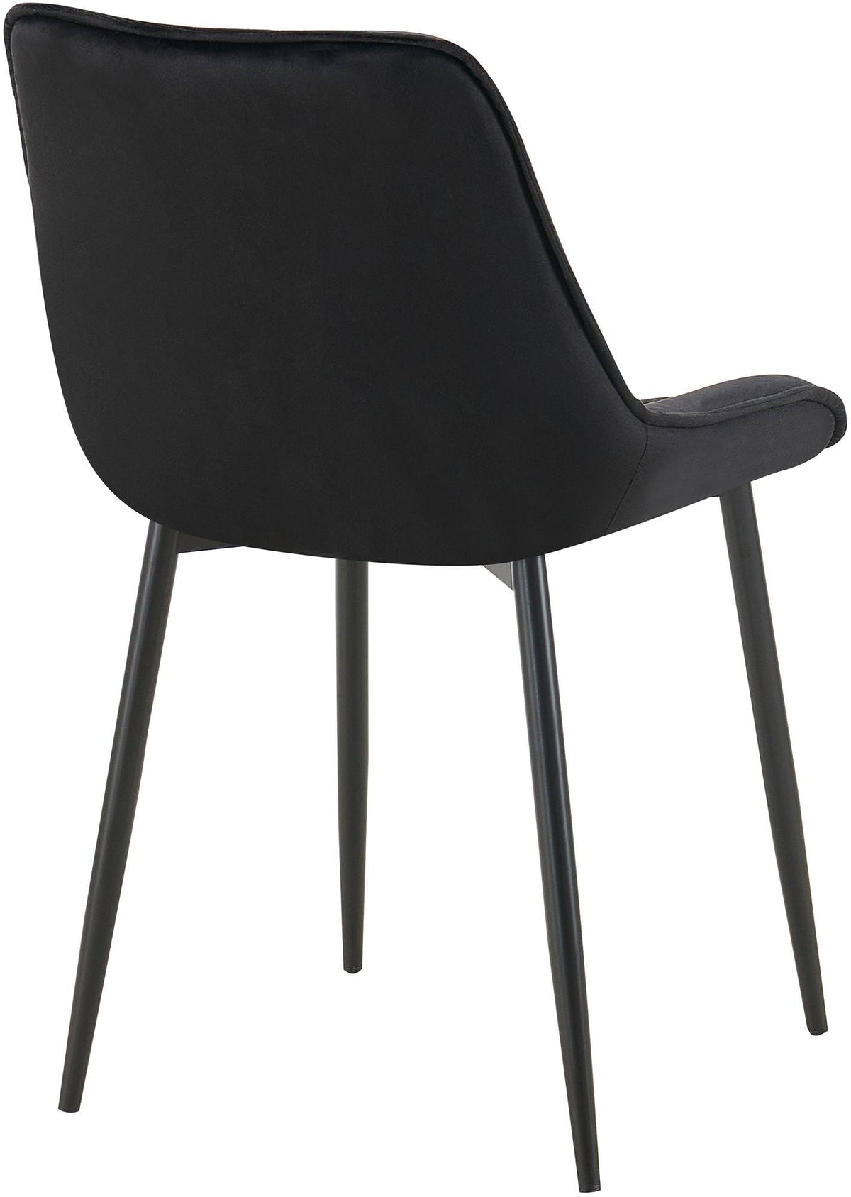 Set van 2 eetkamerstoelen Wallace fluweel zwart schwarz