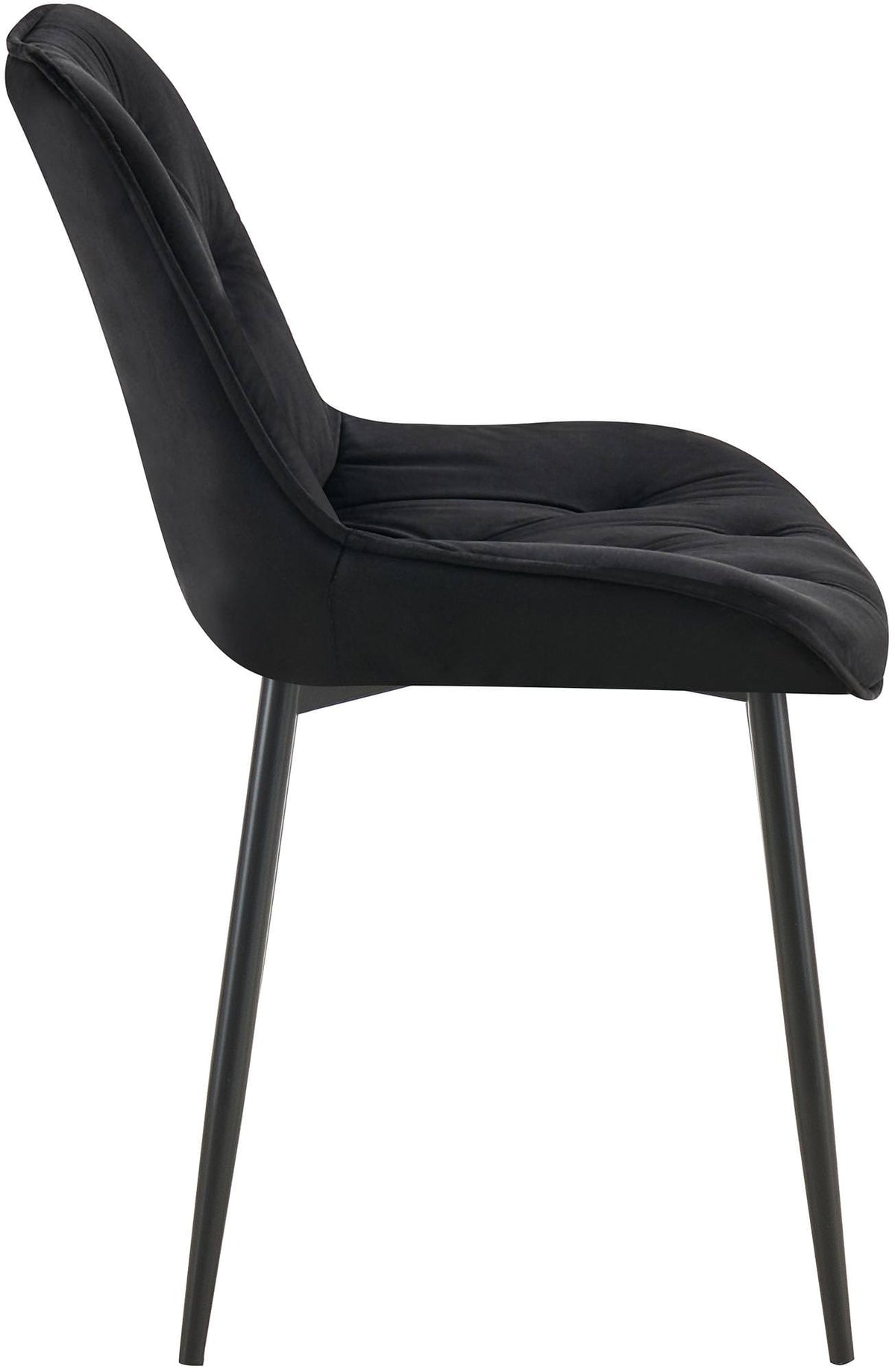 Set van 2 eetkamerstoelen Wallace fluweel zwart schwarz