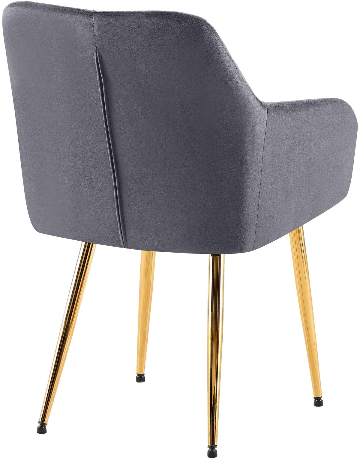 Set van 2 eetkamerstoelen Monett fluweel donkergrijs,Metaal Goud dunkelgrau