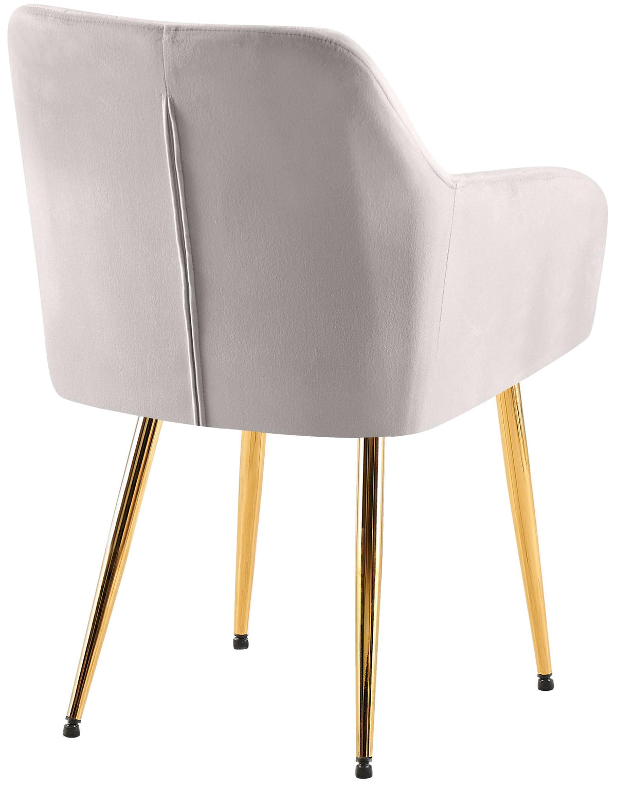 Set van 2 eetkamerstoelen Monett fluweel grijs,Metaal Goud grau
