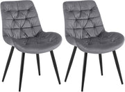 Set van 2 Eetkamerstoelen Rossford donkergrijs dunkelgrau