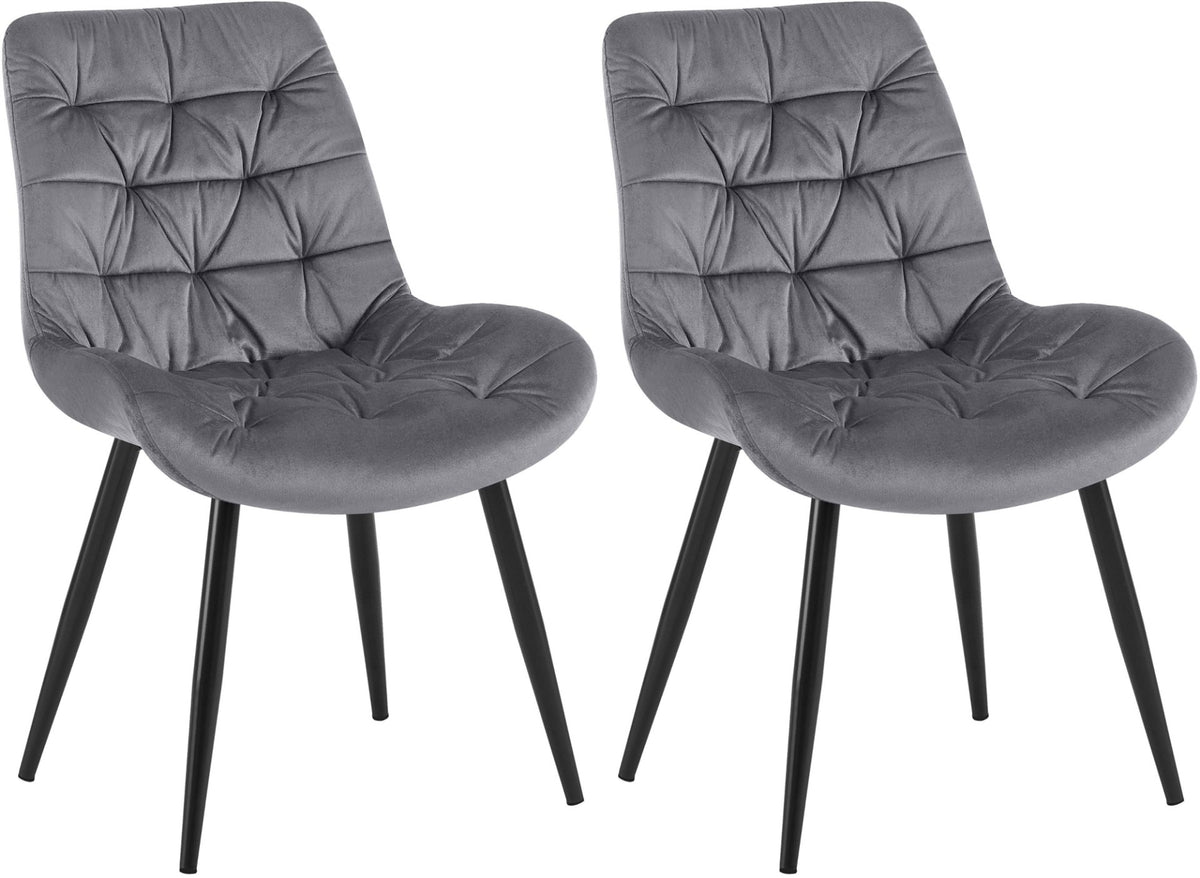 Set van 2 Eetkamerstoelen Rossford donkergrijs dunkelgrau