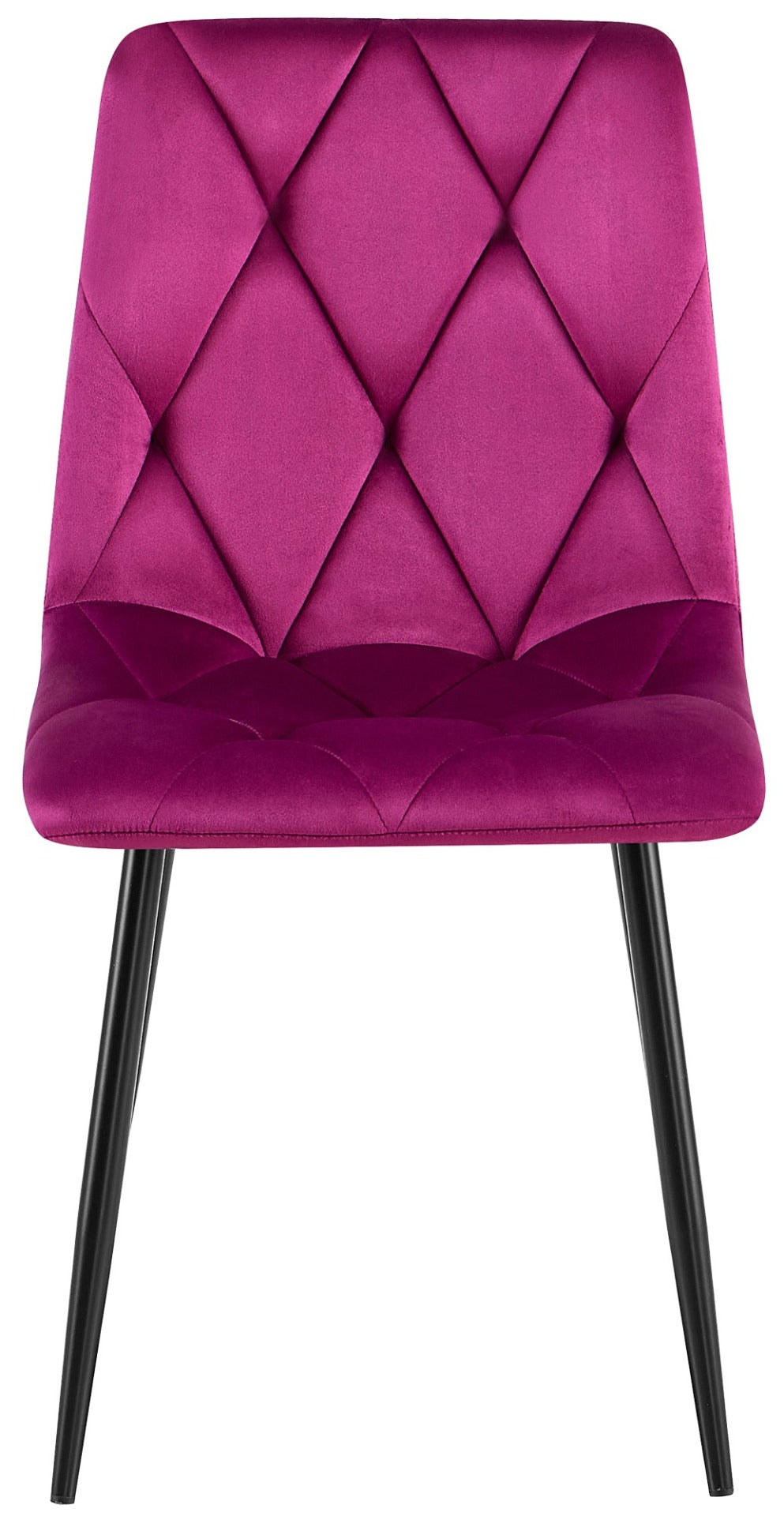 Set van 2 Eetkamerstoelen Clairton purper,Fluweel lila