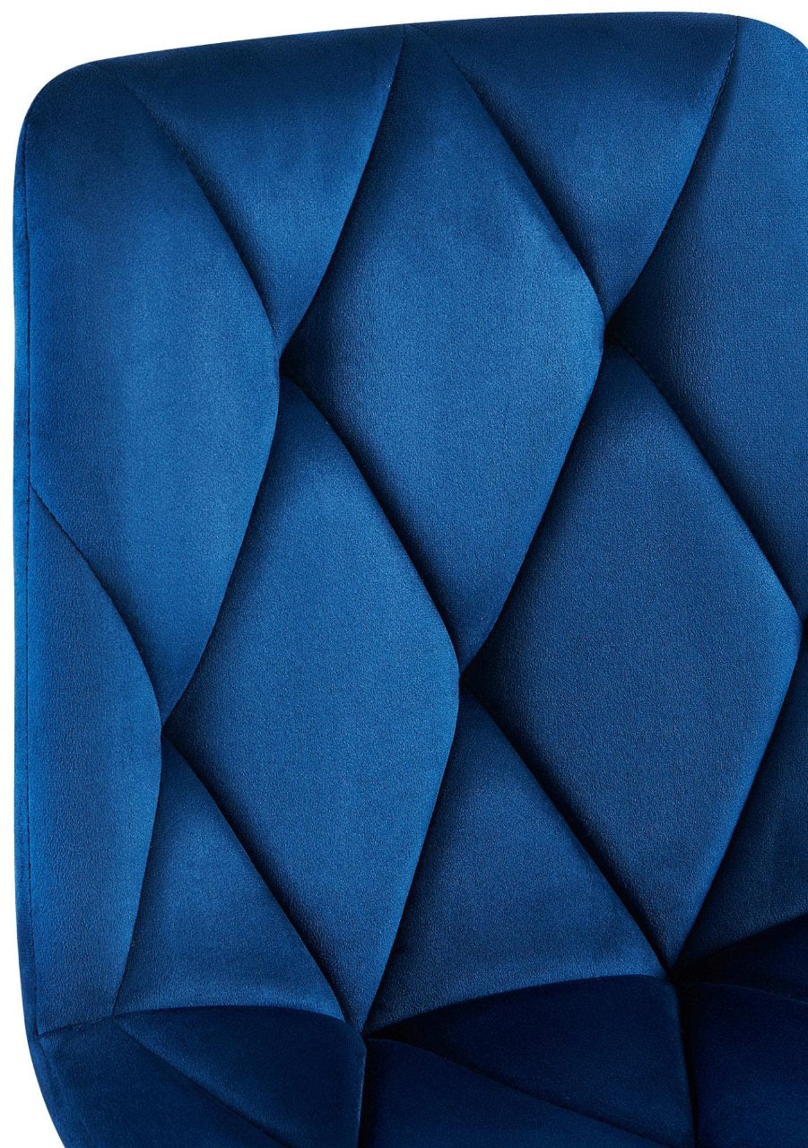 Eetkamerstoel Clairton fluweel Fluweel,donkerblauw dunkelblau