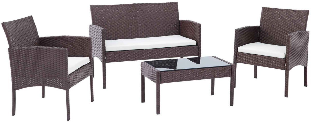 Loungeset Ramunda Polyrattan bruin braun