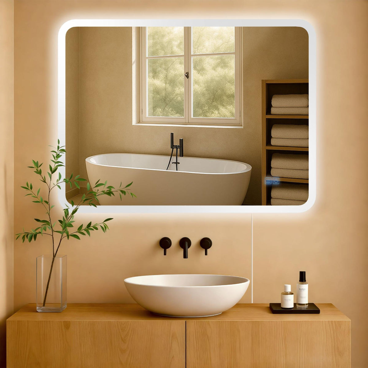 Badkamerspiegel Jericho 60x80 cm klarglas