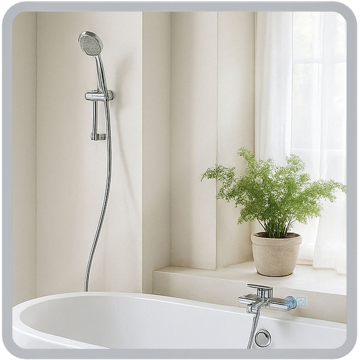 Badkamerspiegel Jericho 80x80 cm klarglas