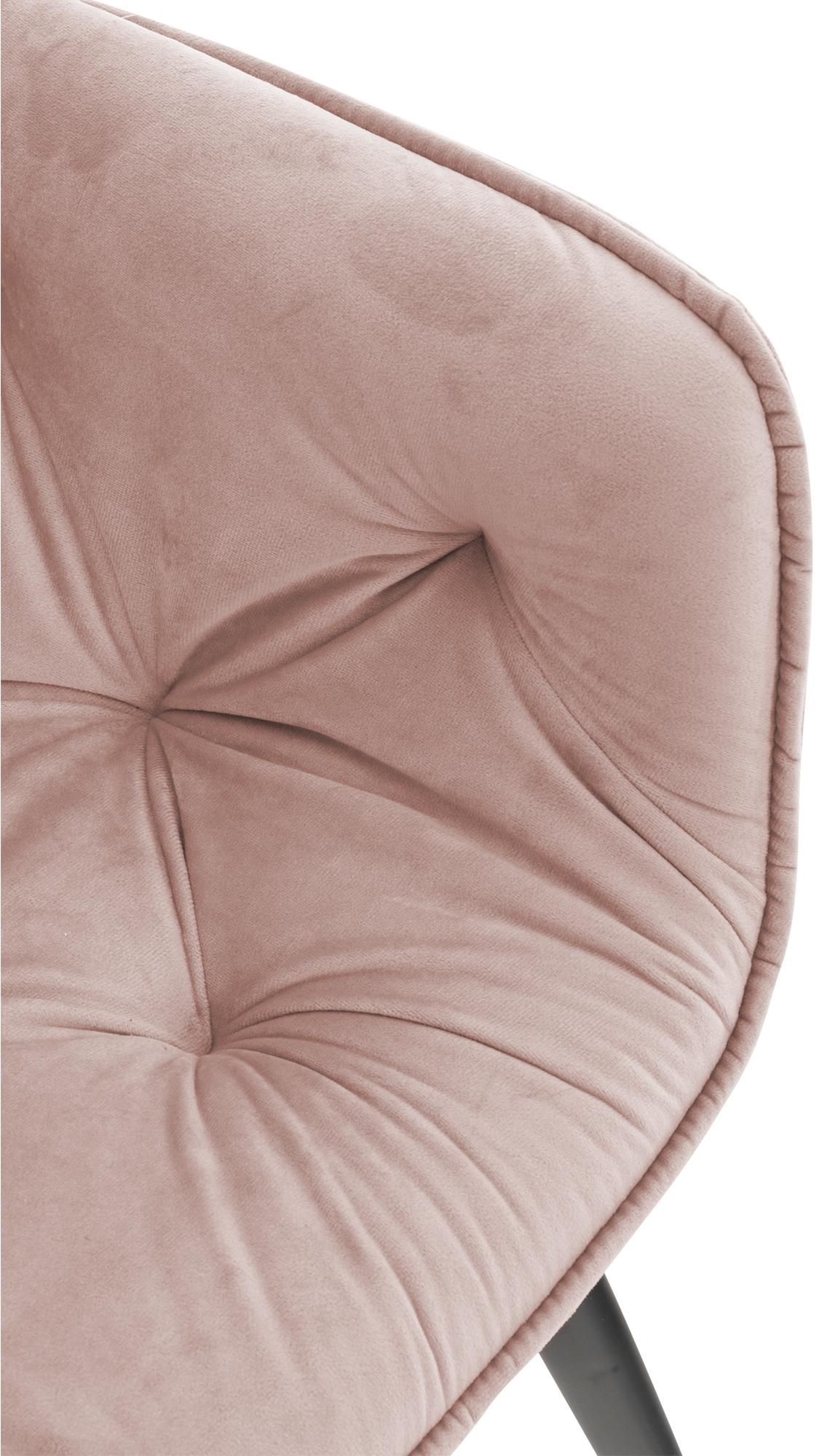 Eetkamerstoel Tanna Fluweel roze pink