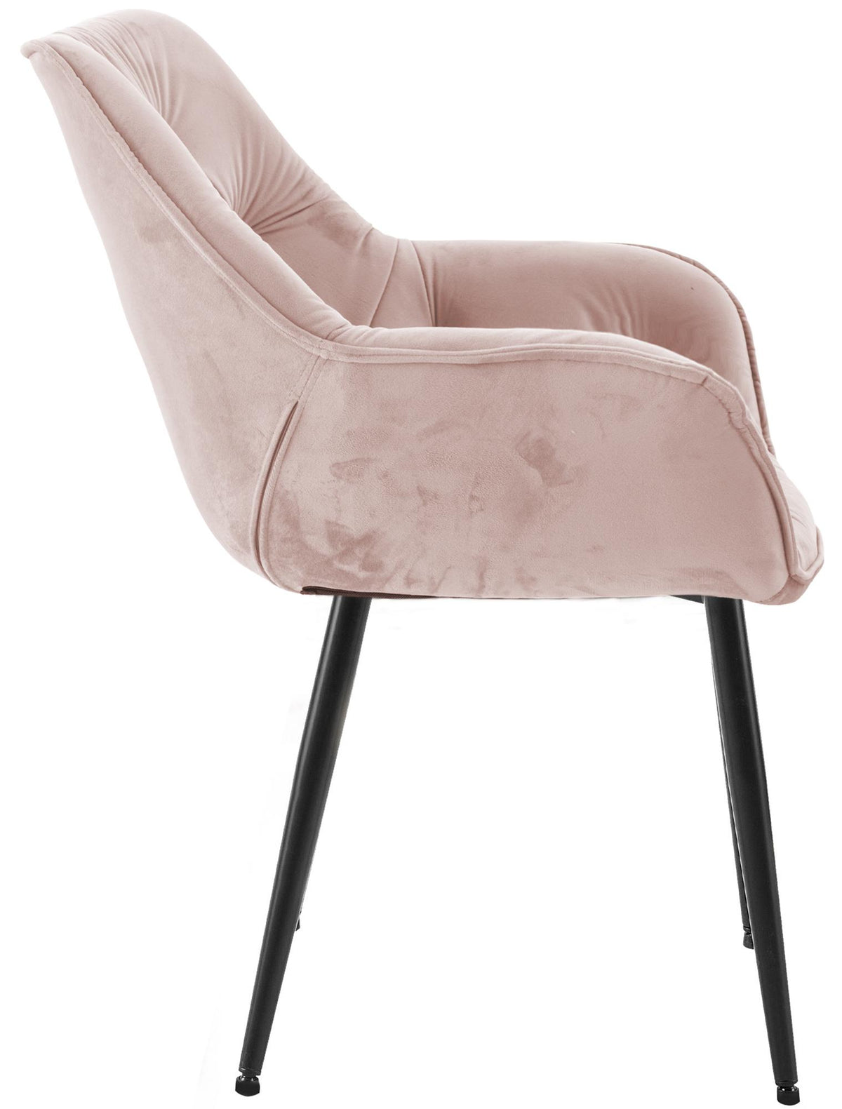 Eetkamerstoel Tanna Fluweel roze pink