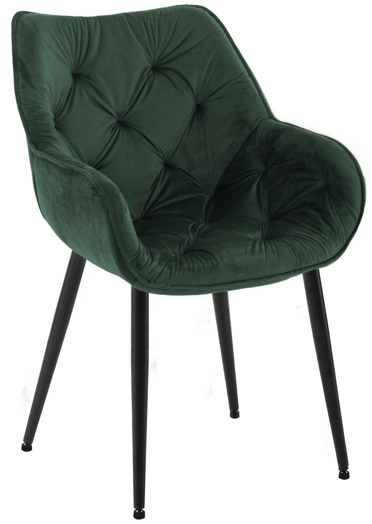 Eetkamerstoel Tanna Fluweel groen grün
