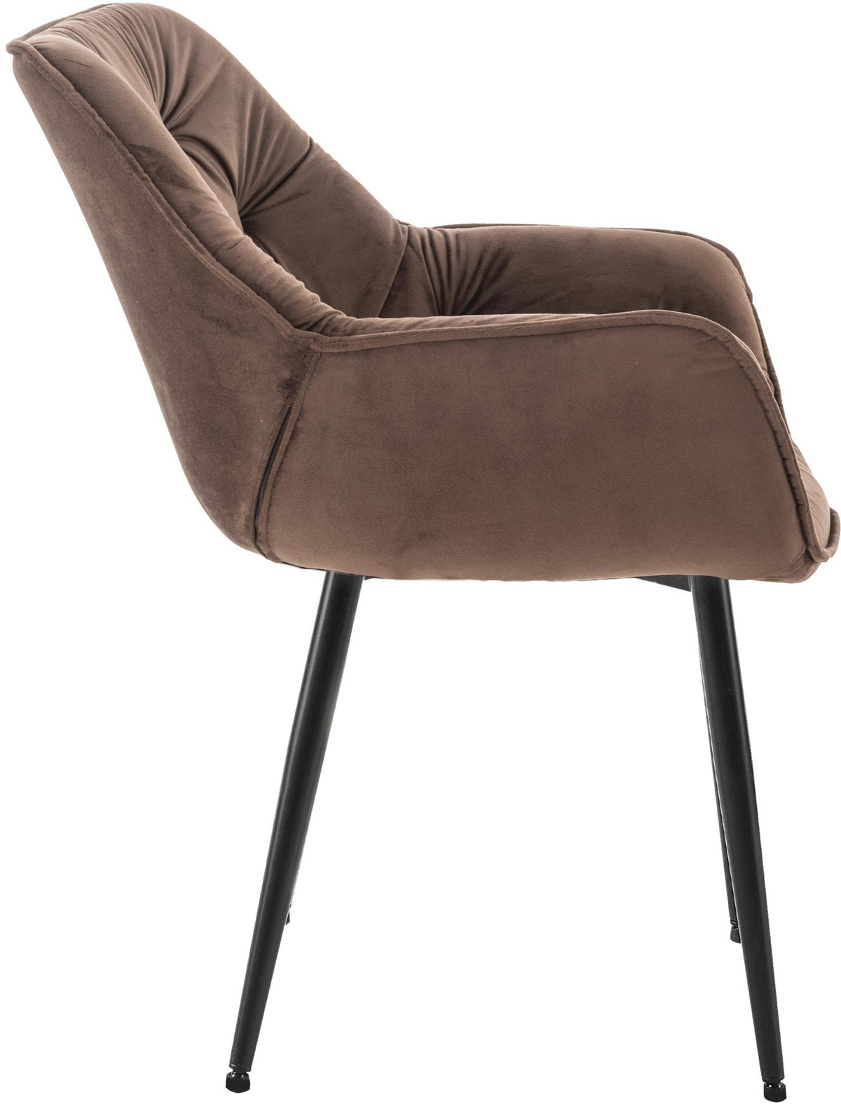 Set van 2 eetkamerstoelen Tanna fluweel bruin braun